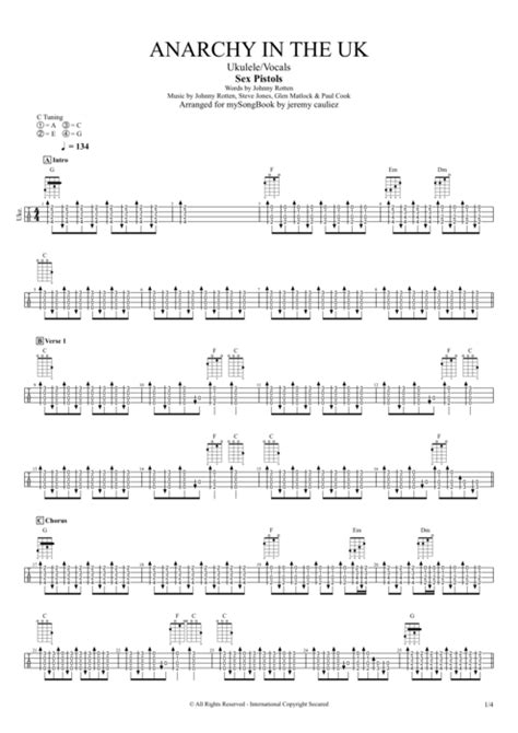 Sex Pistols Chords & Tabs for Guitar, Ukulele ...